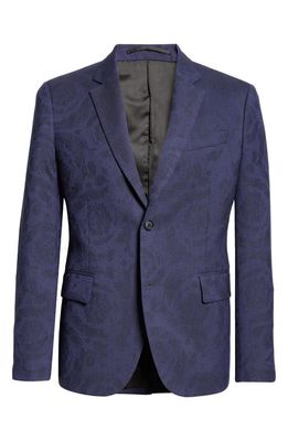 Versace Barocco Jacquard Sport Coat in Navy Blue