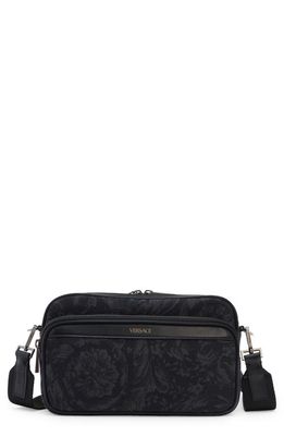 Versace Barocco Jacquard Twill Camera Bag in Black Black-Ruthenium