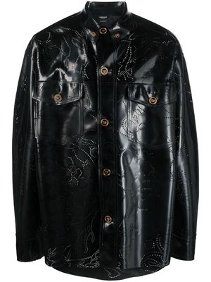 Versace Barocco latex overshirt - Black