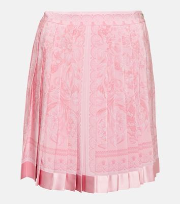 Versace Barocco pleated silk miniskirt