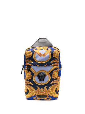 Versace Barocco-print backpack - Blue
