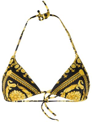 Versace Barocco-print bikini top - Yellow