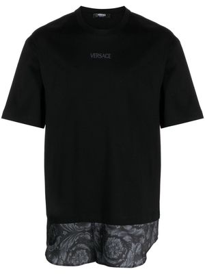 Versace Barocco-print cotton T-shirt - Black