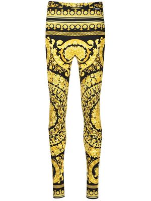 Versace Barocco-print leggings - Yellow