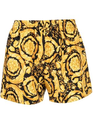 Versace Barocco-print silk boxers - Yellow