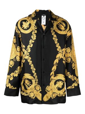 Versace Barocco-print silk pyjama top - Black