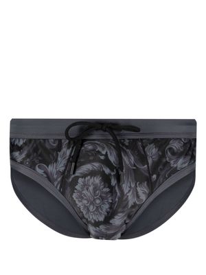 Versace Barocco-print swim trunks - Black
