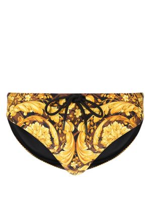 Versace Barocco-print swimming trunks - Brown