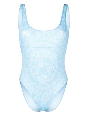 Versace Barocco-print swimsuit - Blue