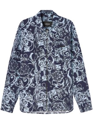 Versace Barocco Stencil blouson jacket - Blue