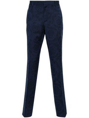 Versace Barocco wool tailored trousers - Blue