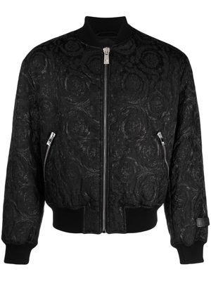 Versace Baroque Cloquet bomber jacket - Black