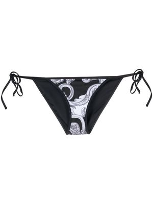 Versace baroque pattern-print bikini bottoms - Black
