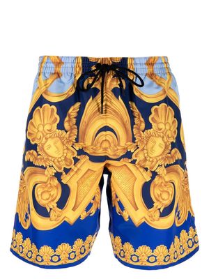 Versace baroque-pattern swim shorts - Blue