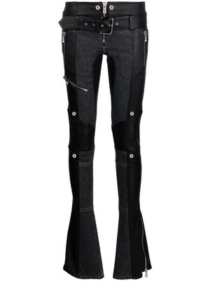 Versace belted zip-cuff trousers - Black