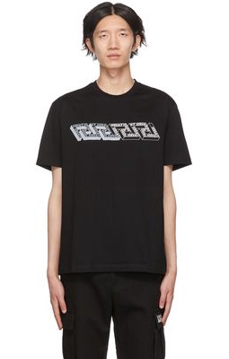 Versace Black 'La Greca' T-Shirt