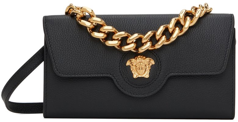 Versace Black 'La Medusa' Mini Chain Bag