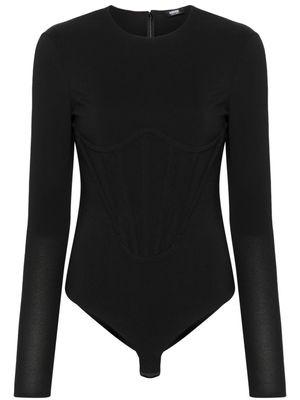 Versace boned crepe bodysuit - Black