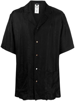 Versace brocade-effect short-sleeve shirt - Black