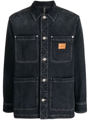 Versace button-up jacket - 1D490 WASHED BLACK