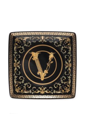 Versace ceramic trinket tray - Black