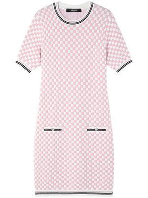 Versace checked knitted minidress - Pink