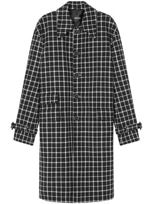 Versace checked single-breasted blazer - Black