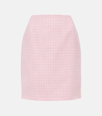 Versace Checked tweed pencil skirt