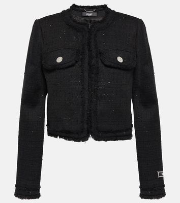Versace Cotton-blend tweed jacket