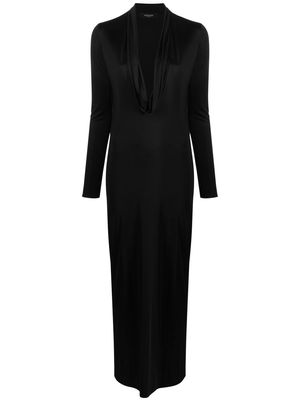 Versace cowl-neck midi dress - Black