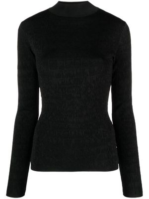 Versace croc-knit jumper - Black