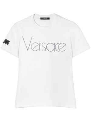 Versace Crystal 1978 logo T-shirt - White