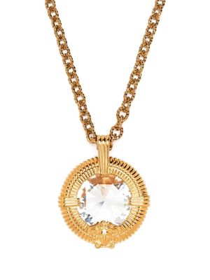 Versace crystal-medallion necklace - Gold