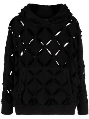 Versace cut-out detail hoodie - Black