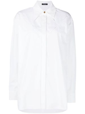 Versace cut-out detail long-sleeve shirt - White