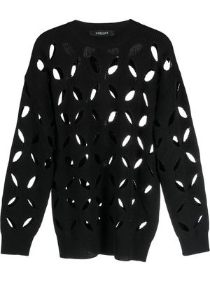 Versace cut-out detail sweater - Black
