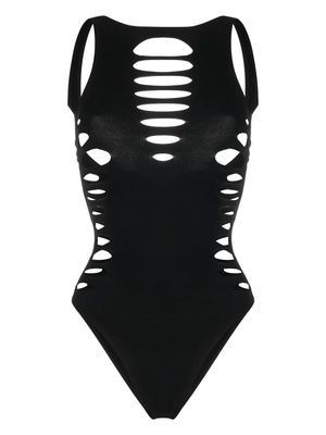 Versace cut-out detail swimsuit - Black