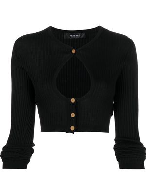 Versace cut-out detailed cardigan - Black