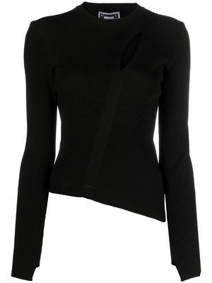 Versace cut-out-detailing asymmetric jumper - Black