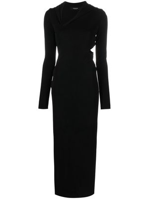 Versace cut-out hooded maxi dress - Black