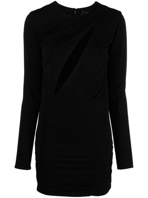 Versace cut-out long sleeves dress - Black