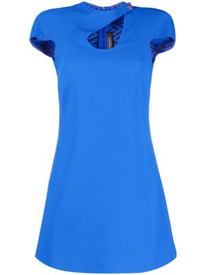 Versace cut-out shift dress - Blue