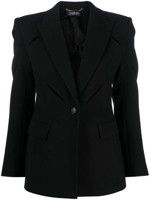 Versace cut-out single-breasted blazer - Black