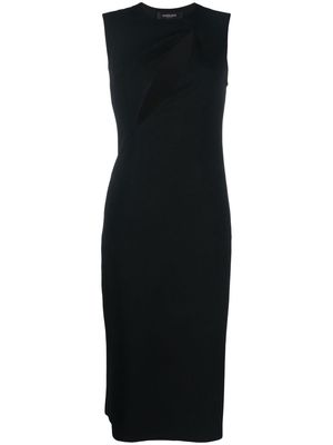 Versace cut-out sleeveless midi dress - Black