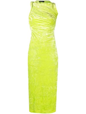 Versace cut-out velvet midi dress - Green