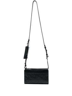 Versace debossed-monogram messenger bag - Black