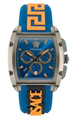Versace Dominus Chronograph Silicone Strap Watch