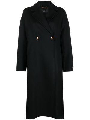 Versace double-breasted coat - Black
