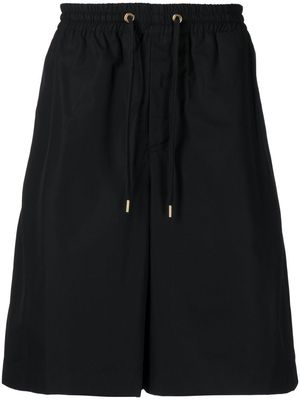 Versace drawstring Bermuda shorts - Black
