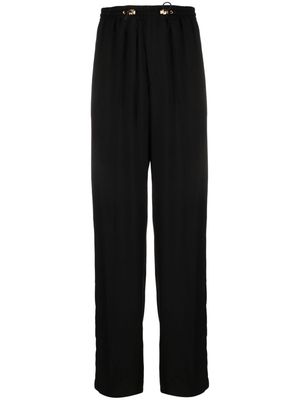 Versace drawstring-fastening cotton track pants - Black